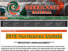 Tablet Screenshot of hurricanesbaseball.org
